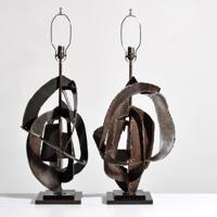 Pair of Harry Balmer Brutalist Table Lamps - Sold for $2,560 on 03-04-2023 (Lot 333).jpg